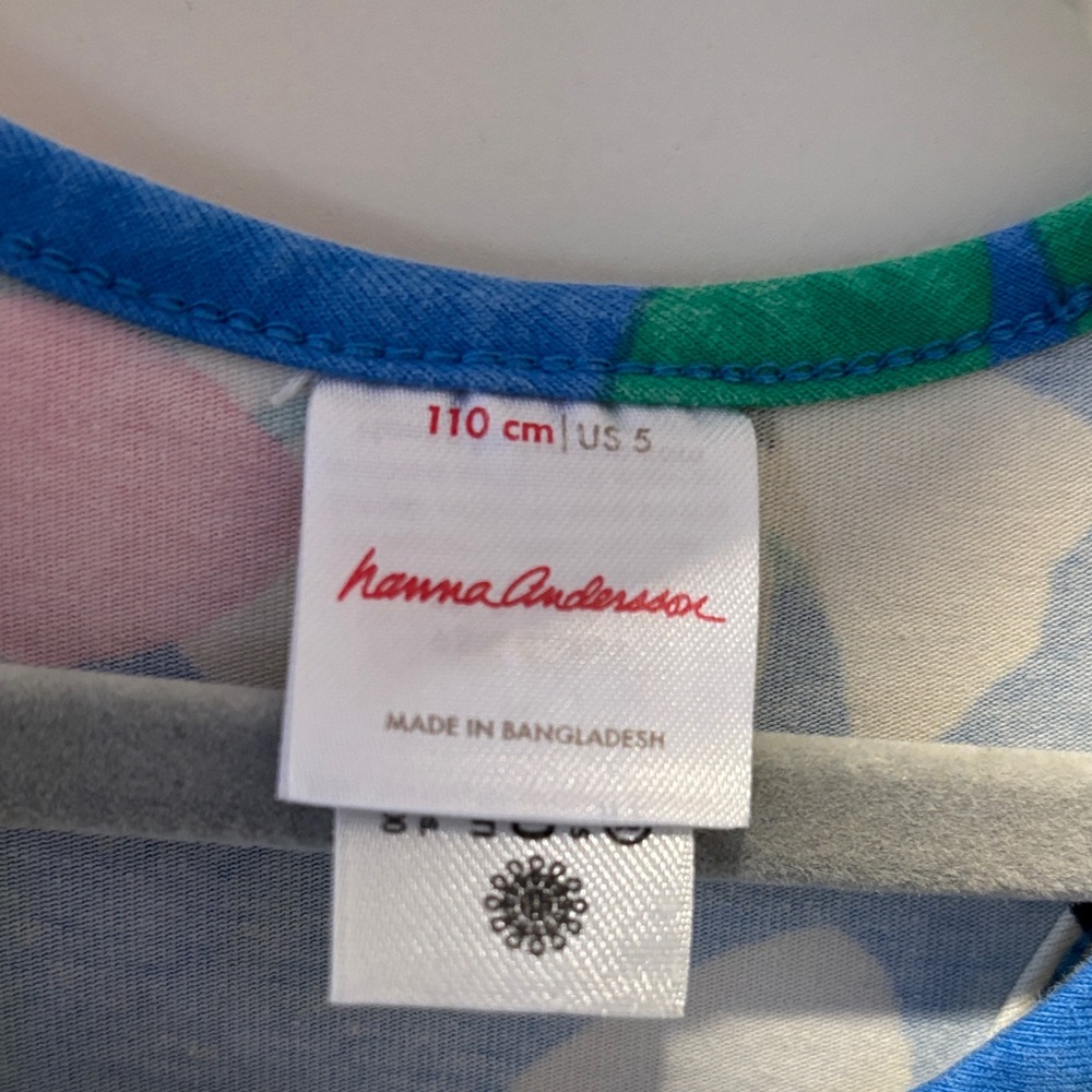 Hanna Andersson Blue Floral Kids Dress - Picture 2 of 2